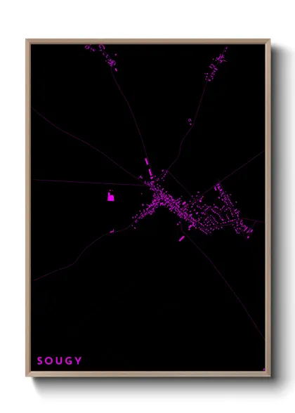 Une affiche de carte sur Sougy