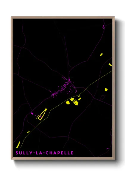 Une affiche de carte sur Sully-la-Chapelle
