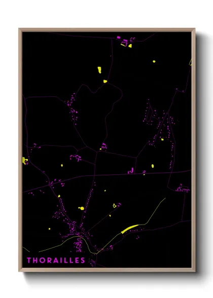 Une affiche de carte sur Thorailles