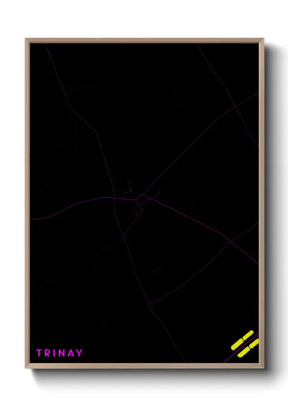 Une affiche de carte sur Trinay