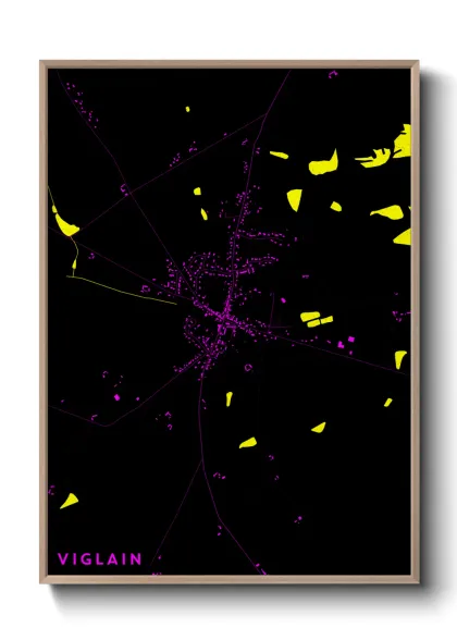 Une affiche de carte sur Viglain