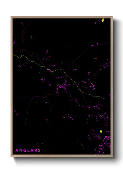 Une affiche de carte sur Anglars