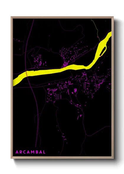 Une affiche de carte sur Arcambal