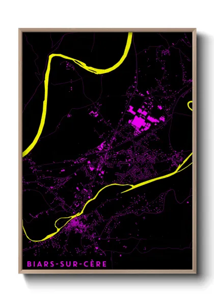 Une affiche de carte sur Biars-sur-Cère