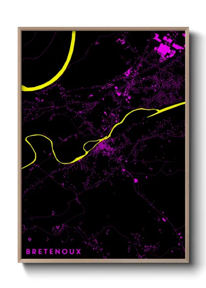 Une affiche de carte sur Bretenoux