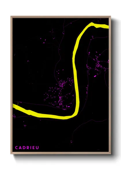 Une affiche de carte sur Cadrieu