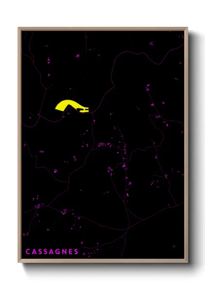Une affiche de carte sur Cassagnes