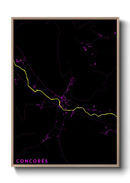 Une affiche de carte sur Concorès