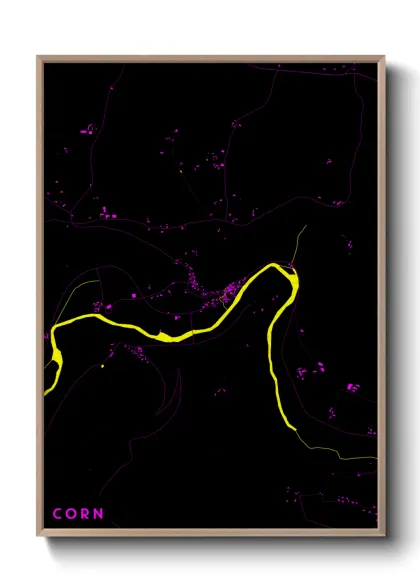 Une affiche de carte sur Corn