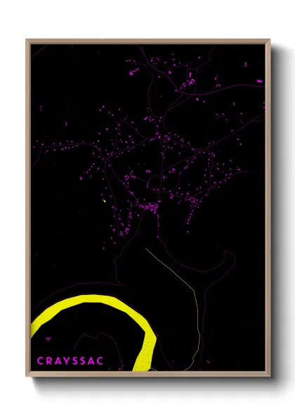 Une affiche de carte sur Crayssac