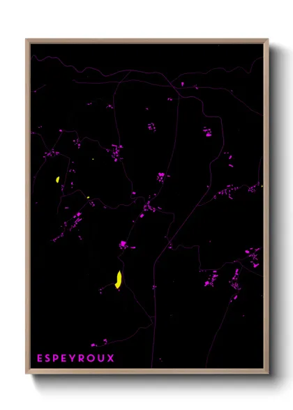 Une affiche de carte sur Espeyroux