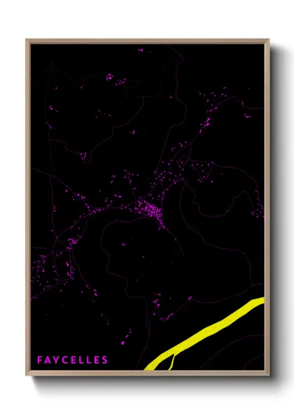 Une affiche de carte sur Faycelles