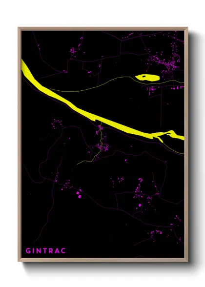 Une affiche de carte sur Gintrac