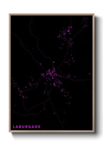 Une affiche de carte sur Laburgade