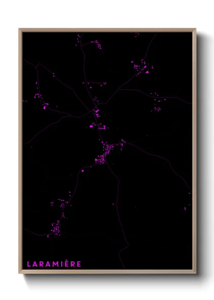 Une affiche de carte sur Laramière