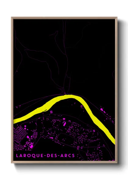 Une affiche de carte sur Laroque-des-Arcs