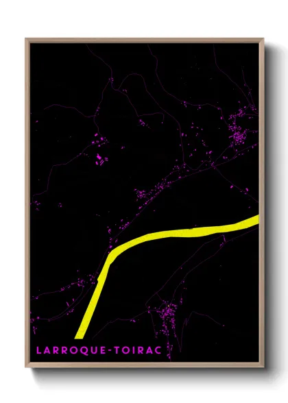 Une affiche de carte sur Larroque-Toirac