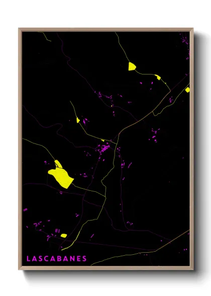Une affiche de carte sur Lascabanes