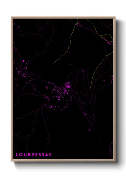 Une affiche de carte sur Loubressac