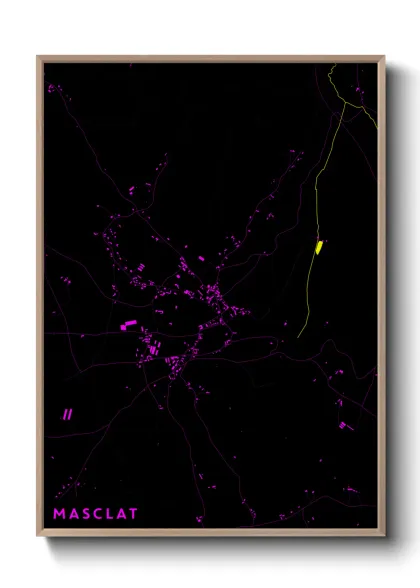 Une affiche de carte sur Masclat