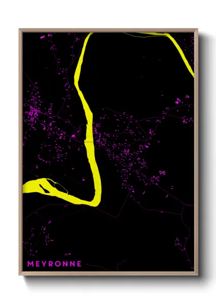 Une affiche de carte sur Meyronne