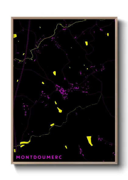 Une affiche de carte sur Montdoumerc
