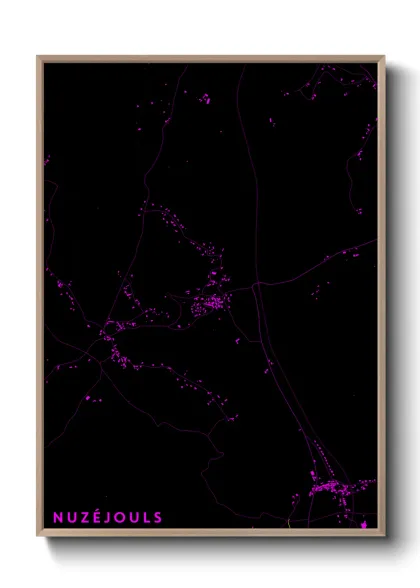 Une affiche de carte sur Nuzéjouls