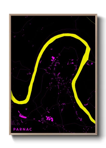 Une affiche de carte sur Parnac