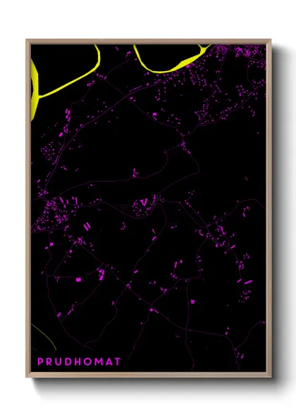 Une affiche de carte sur Prudhomat