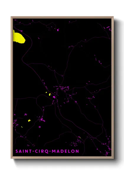 Une affiche de carte sur Saint-Cirq-Madelon