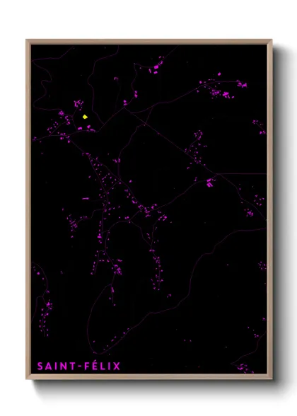 Une affiche de carte sur Saint-Félix