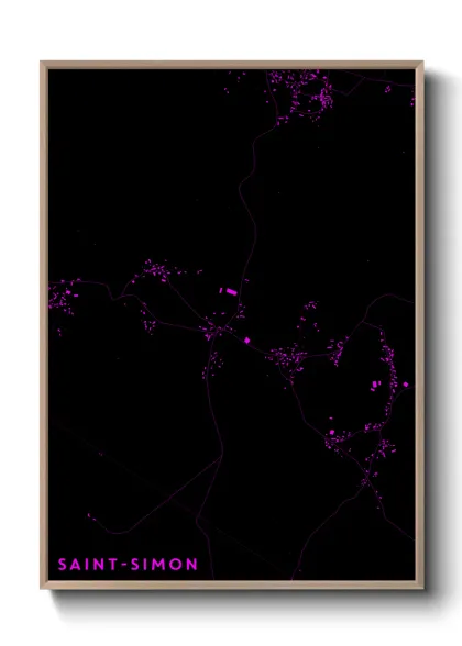 Une affiche de carte sur Saint-Simon