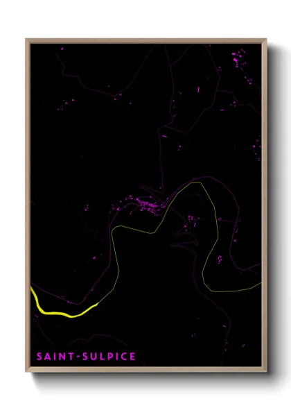 Une affiche de carte sur Saint-Sulpice