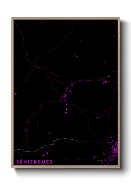 Une affiche de carte sur Séniergues