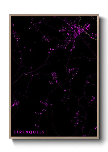 Une affiche de carte sur Strenquels