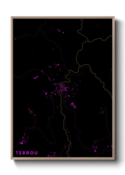 Une affiche de carte sur Terrou