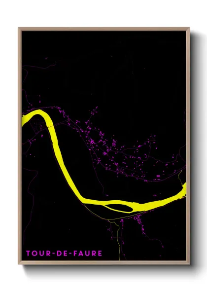 Une affiche de carte sur Tour-de-Faure