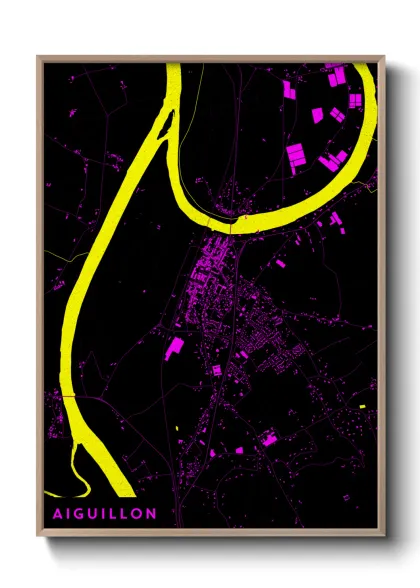 Une affiche de carte sur Aiguillon