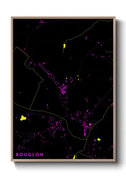 Une affiche de carte sur Bouglon