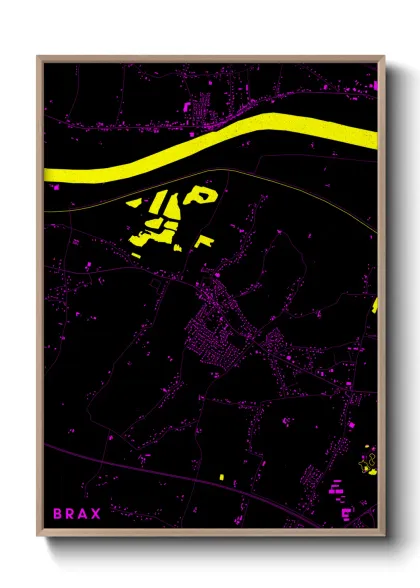 Une affiche de carte sur Brax