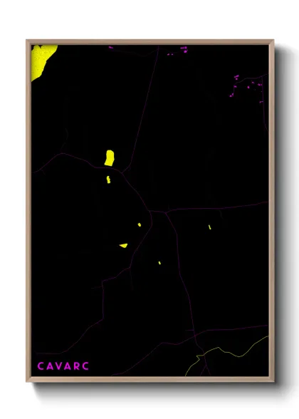 Une affiche de carte sur Cavarc