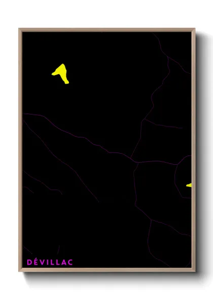 Une affiche de carte sur Dévillac