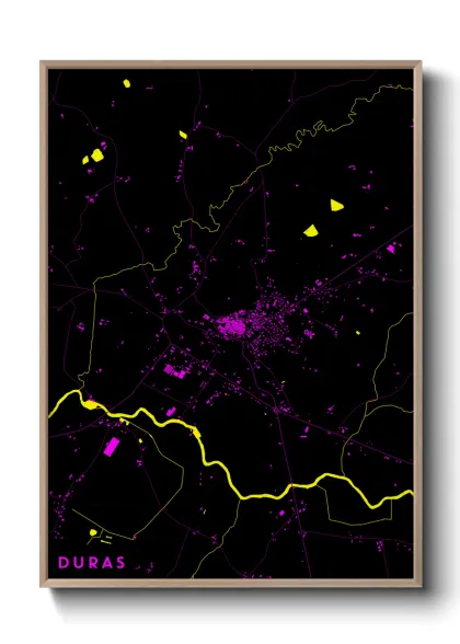 Une affiche de carte sur Duras