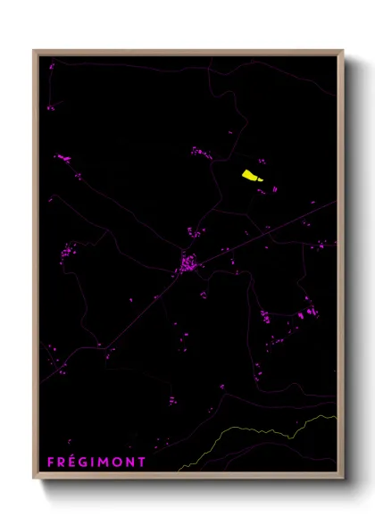 Une affiche de carte sur Frégimont