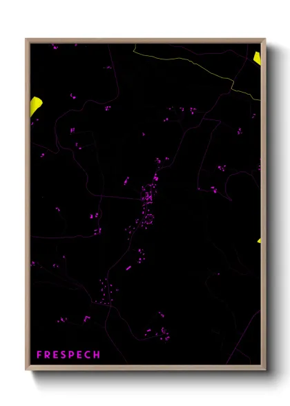 Une affiche de carte sur Frespech