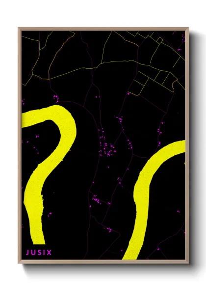 Une affiche de carte sur Jusix
