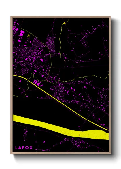 Une affiche de carte sur Lafox