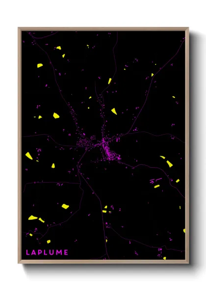 Une affiche de carte sur Laplume