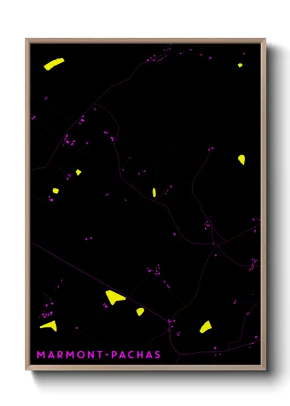 Une affiche de carte sur Marmont-Pachas