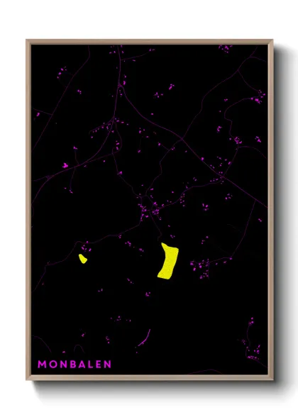 Une affiche de carte sur Monbalen